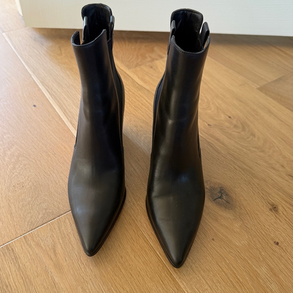 Kendall and Kylie Black Pointed Toe Ankle Boots